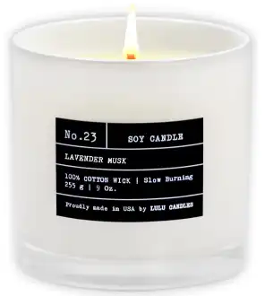 lulu candle Lavender Musk scent