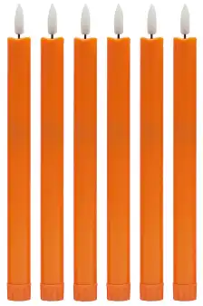 Stmarry Flameless Orange Taper Candles