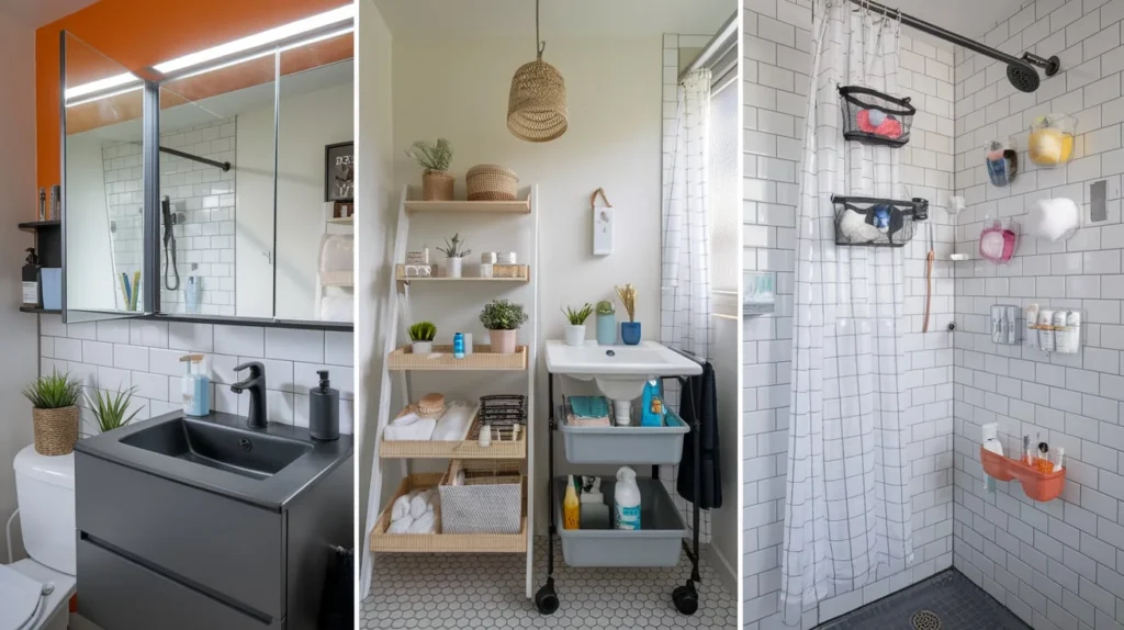 Declutter your tiny dorm bathroom with these space-saving solutions. Use corner shelves, hanging mesh pockets, and stackable trays to keep essentials tidy. Perfect for college students needing functionality.